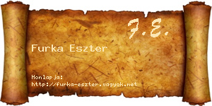 Furka Eszter névjegykártya